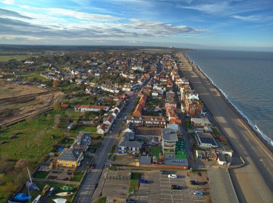 View of Aldeburgh from the air