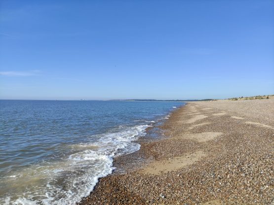 Beach and the sea with blue skies