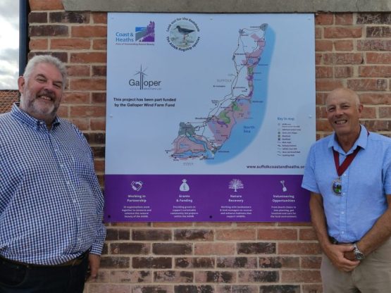 Russ Rainger, Chairman of the Leiston Community Land Trust (left) with Town Councillor and Chairman of Leiston-cum Sizewell Town Council, John Last BEM, (right)
