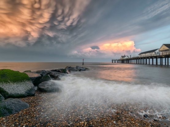 Storm at Southwold beach