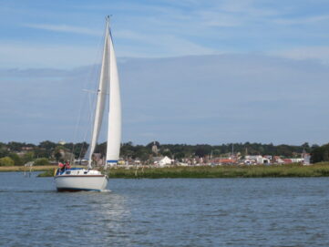 Sailing boat in the water