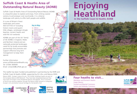 An image showing the visitor guide for Enjoying Heathland